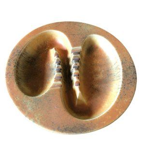 Vintage Mid Century Modern Orange Peel Lava Glaze